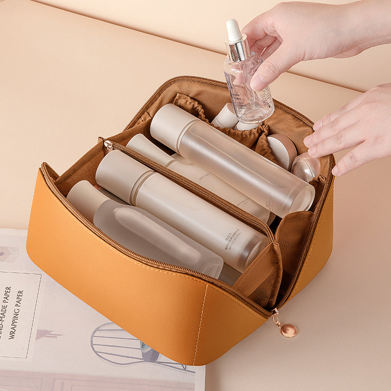 Water-Resistant Travel Cosmetic Bag with Large Capacity