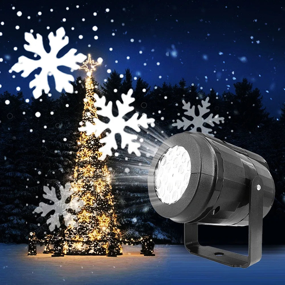 LumiFlake LED Sneeuwvlok Projector – Magische Kerstverlichting met USB-Aansluiting, Weerbestendig voor Binnen & Buiten