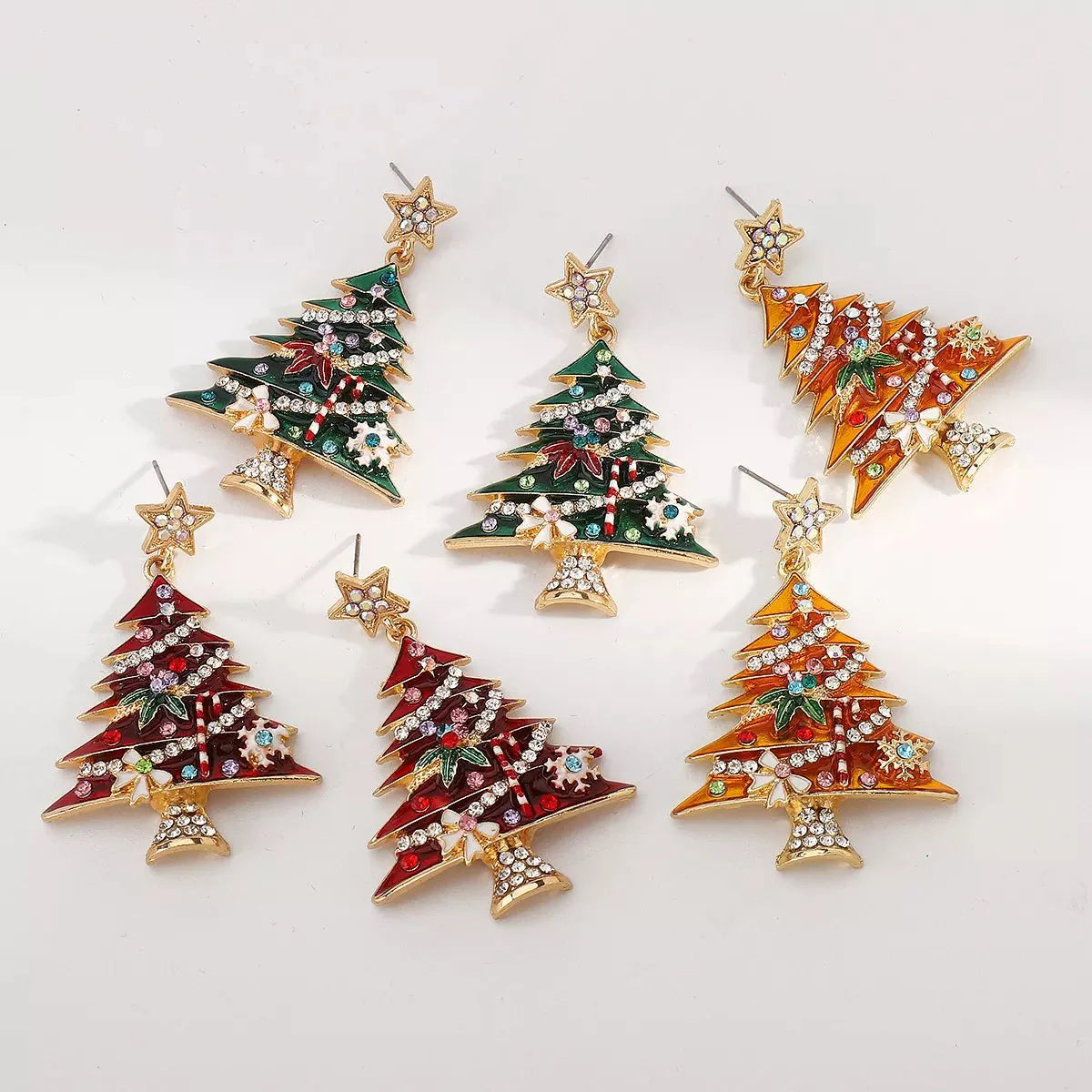 Christmas Tree Dangle Earrings