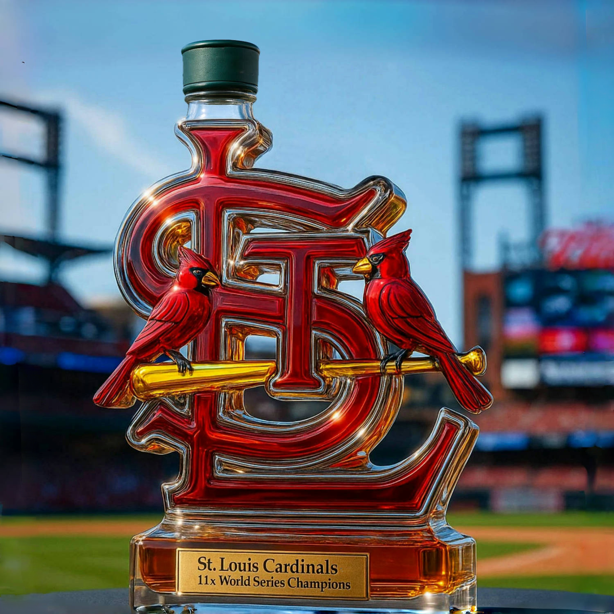 St. Louis Cardinals Whiskey Bottle