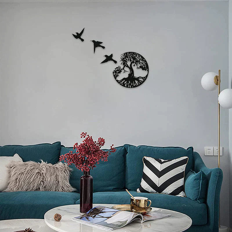 Black Metal Wall Art Home Decor