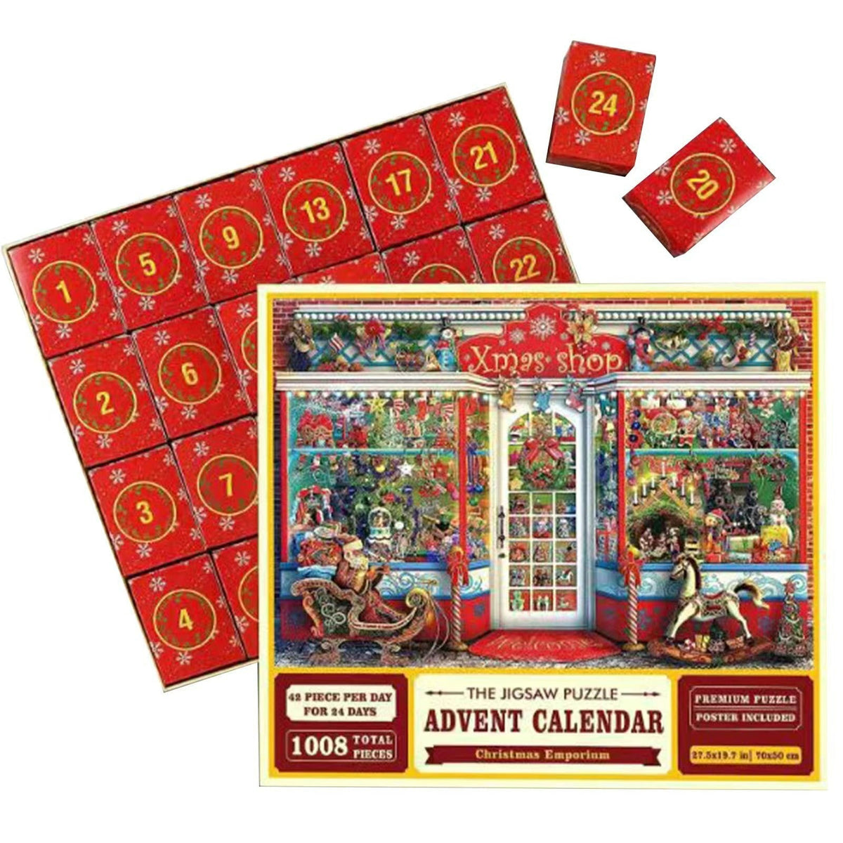 1000PCS Christmas Jigsaw Puzzles Advent Calendar - Christmas Gift