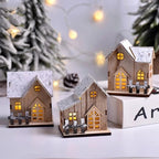 Wooden Christmas LED Light House with Warm Lighting
