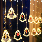 Modern Art Deco USB Battery Waterproof Christmas Tree PVC PS LED String Lights For Bedroom