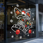 WinterBell Christmas Window Stickers – Reusable PVC Window Decoration with Festive Bell Design