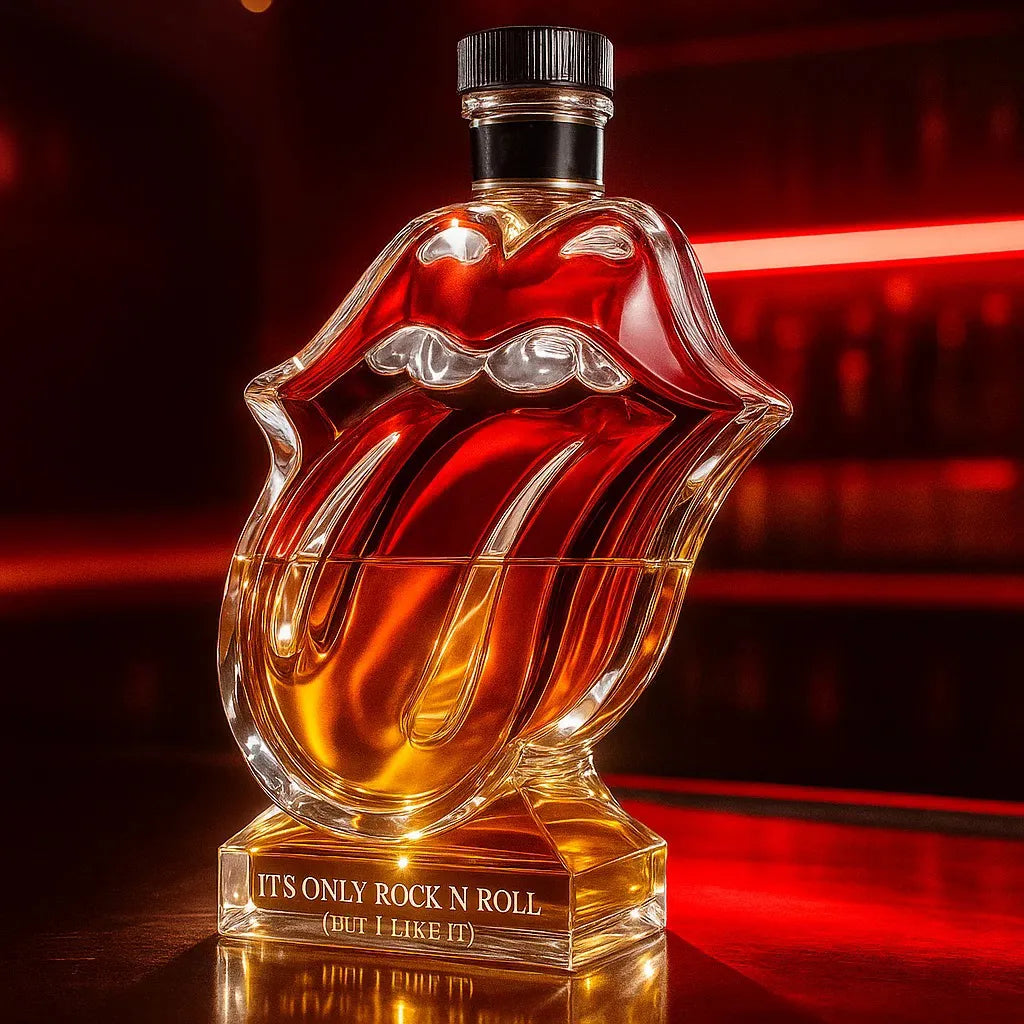 The Rolling Stones - Tongue And Lips Whiskey Bottle