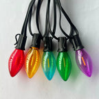 Modern Minimalist Waterproof Solar Christmas Waterdrop Plastic 12/25-Light Landscape Lighting Outdoor String Light For Garden