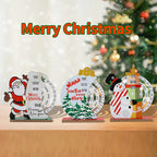 Wooden Santa Claus Acrylic Countdown Calendar