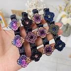 Hair clip with crystal flower