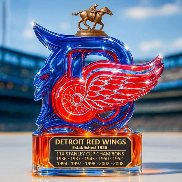 Commemorative Hockey Trophy With Crown And Wings Design