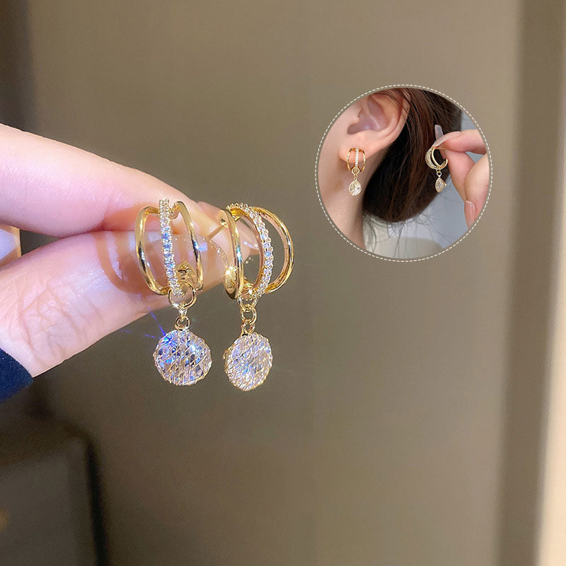 Fashion Diamond Crown Earrings