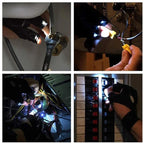 LED gloves with waterproof lighting