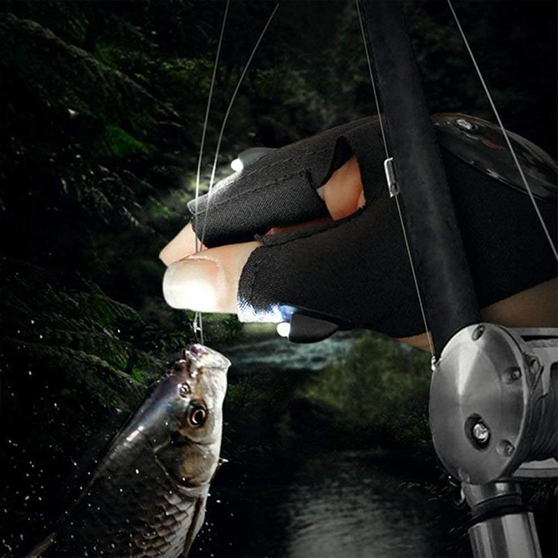 LED gloves with waterproof lights