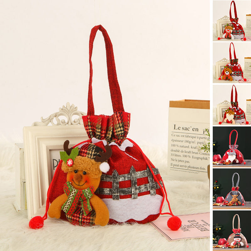 Christmas gift snowman doll bag