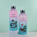 Ladies Motivational Water Bottle with Cheerful Christmas Design