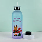 Ladies Motivational Water Bottle with Cheerful Christmas Design