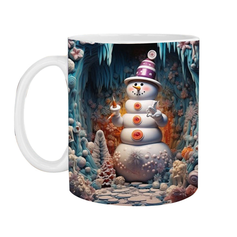 3D Christmas Snowman Mug