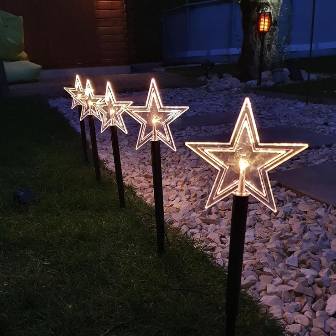 Christmas Decorations Star Garden Stake Lights