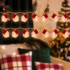 LED Christmas Houses Made of Wood with Festive Lighting