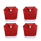 SantaSeat Christmas Chair Covers – Set of Decorative Chair Covers with Santa Design