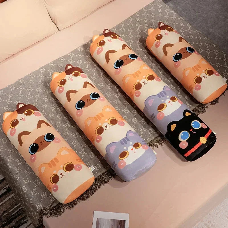 Long Snuggle Stacked Cats Plushie