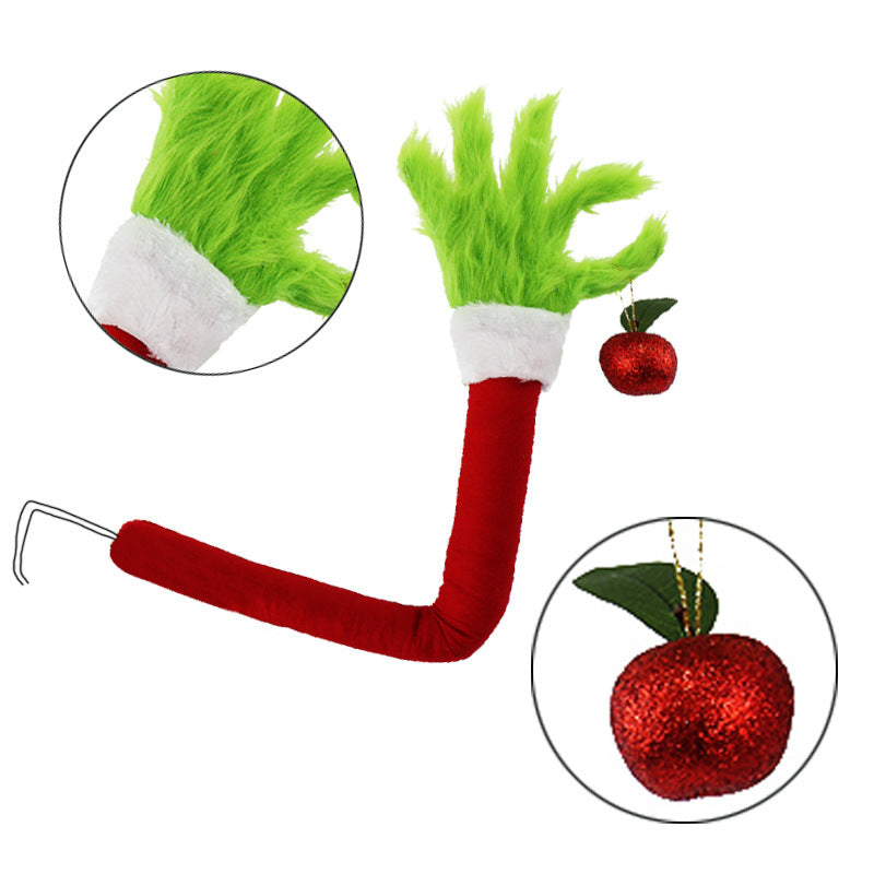 Plush Grinch Arm Christmas Tree Ornament