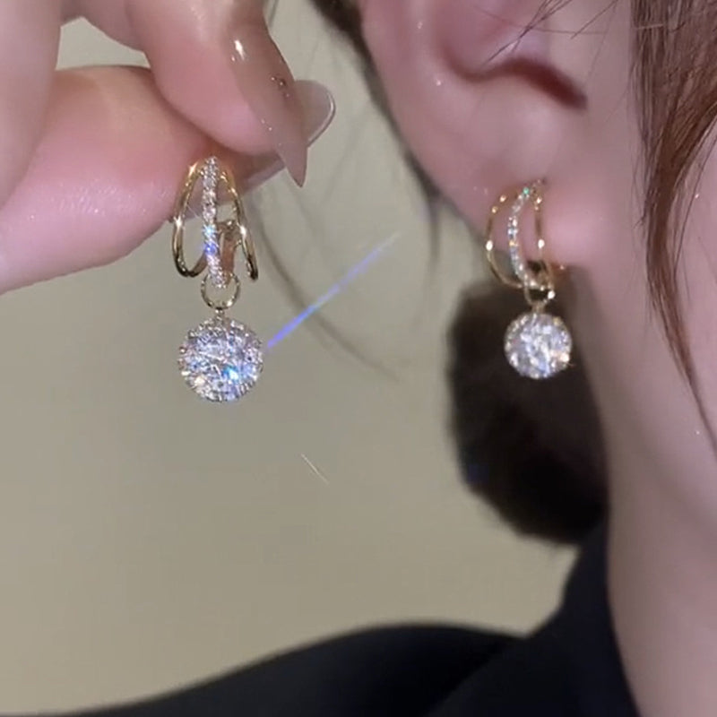 Fashion Diamond Crown Earrings