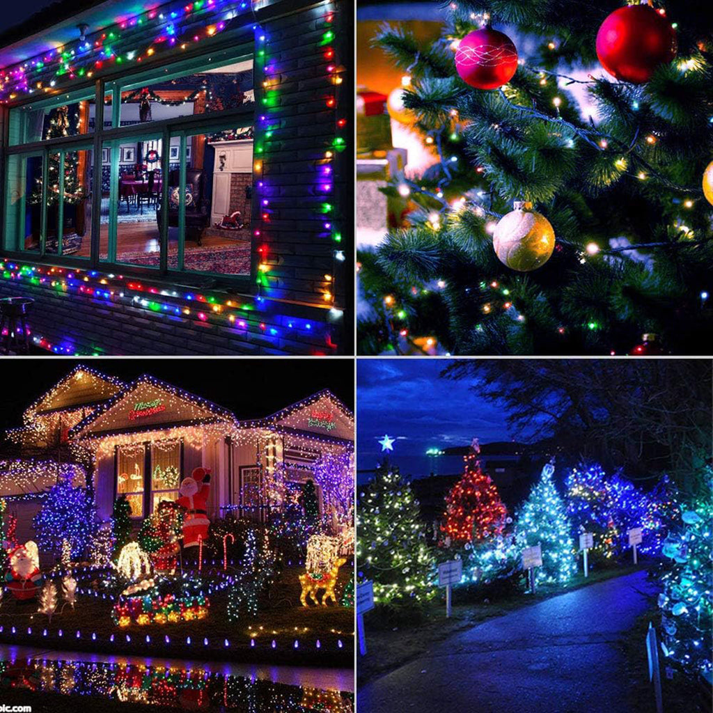 Halloween LED String Lights – Purple and Orange Fairy Lights for Outdoor Terrace, Garden, Street, Home, Christmas, and Party Decor