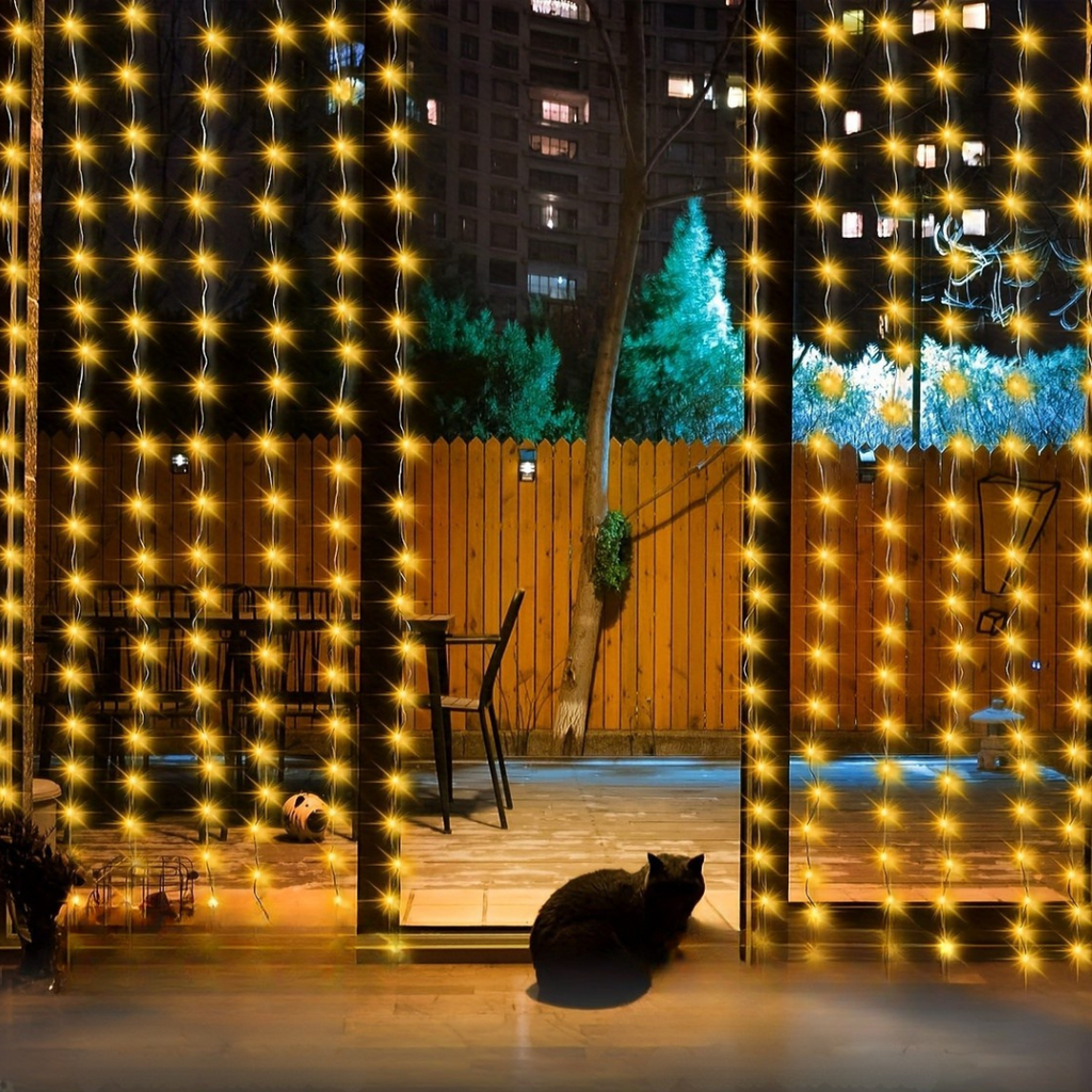 Fairy Lights Solar Powered Outdoor Curtain String