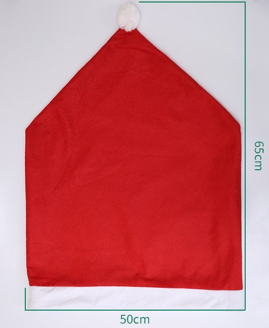 Christmas Santa Hat Chair Covers - Festive Chair Elegance - 4 piece set