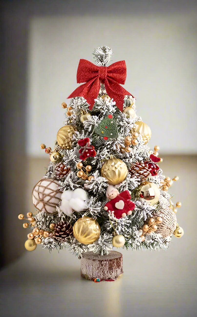 Mini Tabletop Christmas Tree with LED Lights – 45CM Festive Decor for Home, Office & Parties