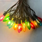 Modern Minimalist Waterproof Solar Christmas Waterdrop Plastic 12/25-Light Landscape Lighting Outdoor String Light For Garden