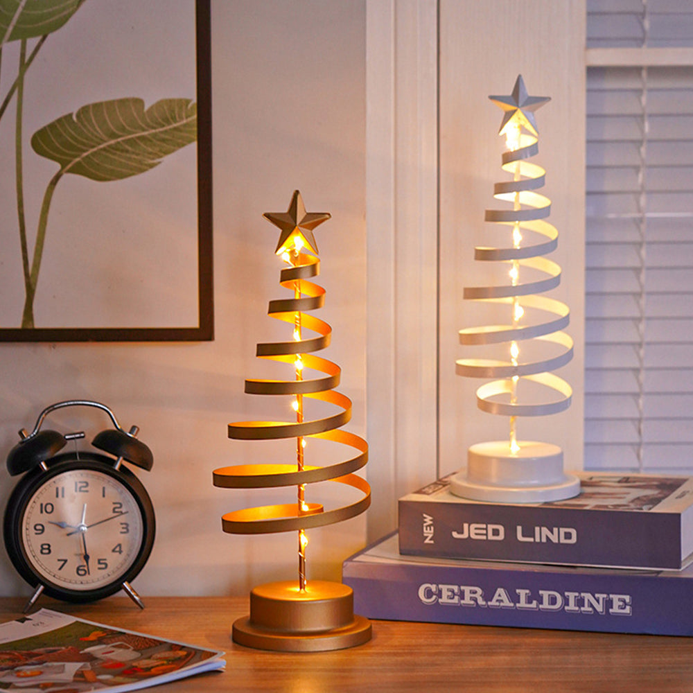 Table Lamp with LED Lights and Metal Tree