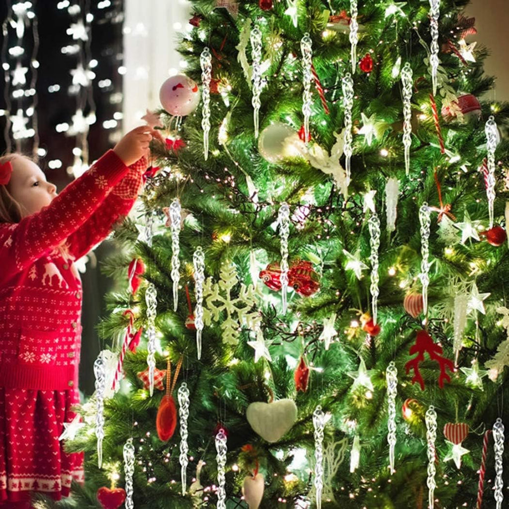 Hanging Christmas Icicle Ornaments - Christmas Tree Hanging Icicle Ornaments Bundle