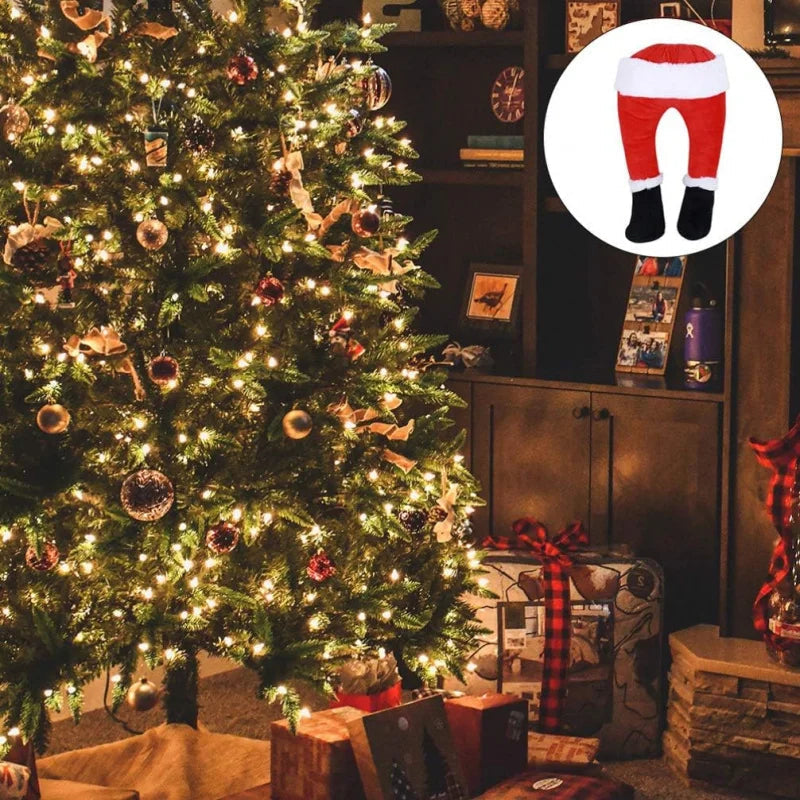 Christmas decoration Santa legs | Funny Santa leg decoration | Fabric figure to hang