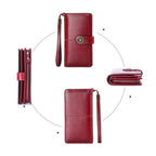 Retro long wallet with large capacity