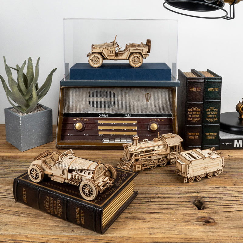 Puzzle Model Mechanical Made of Wood Super