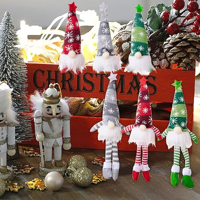 Christmas Gnome Decoration | LED Light | Nordic Holiday Figurine Set