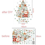 Glimoria | Christmas Window Stickers 2025 | Santa Claus & Christmas Tree | Removable Window Stickers for Glass & Walls | Festive Decor for Christmas & New Year