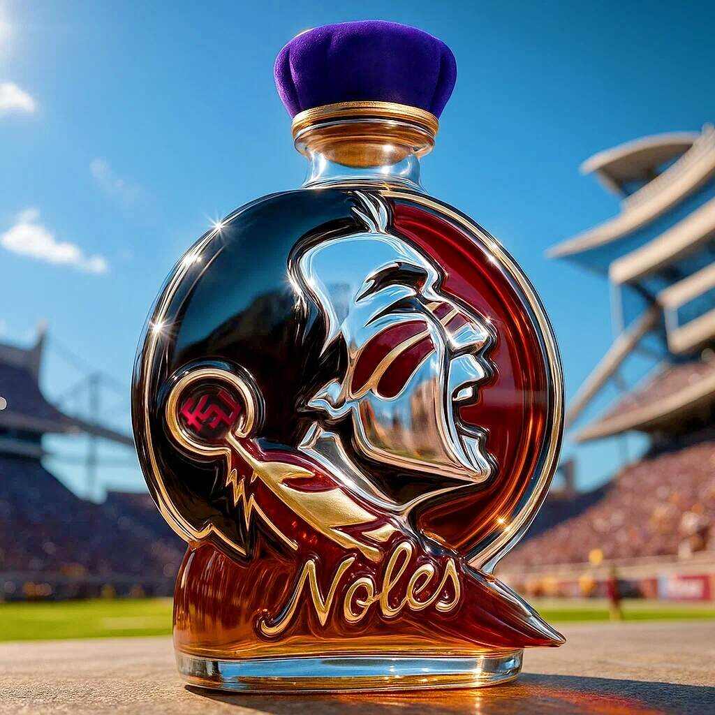 Florida State Seminoles Whiskey Bottle
