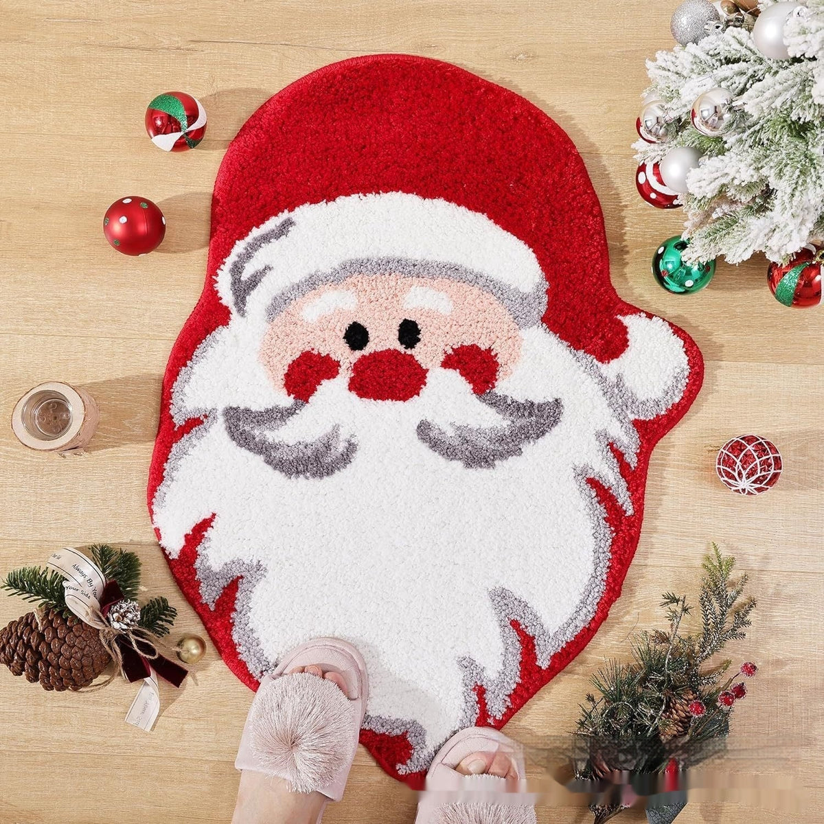 Christmas Rug - Cashmere Irregular Shape Hallway Mat