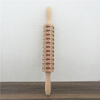No.1 Christmas Embossing Rolling Pin Engraved Reindeer Baking Cookies