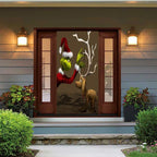 Christmas Door Decoration | Fabric Door Cover | Washable & Reusable
