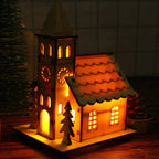 Houten Kerstdorp Huisje met LED Verlichting – DIY Kerstdecoratie met Batterijen