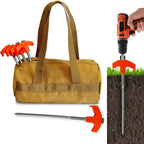 Rotatable tent pegs with thread