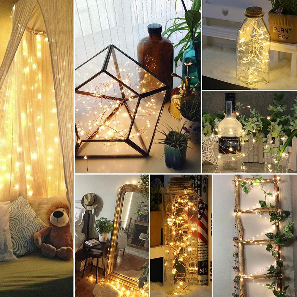 5 pieces LED bottle light night light made of cork gift decoration