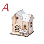 Wooden Christmas LED Light House with Warm Lighting