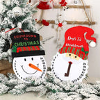 Wooden Painted Christmas Countdown Calendar – Festive Christmas Home Decor & New Year Countdown Gift