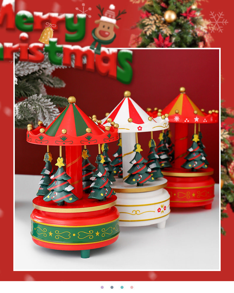 Rotating Musical Christmas Tree Carousel Ornament
