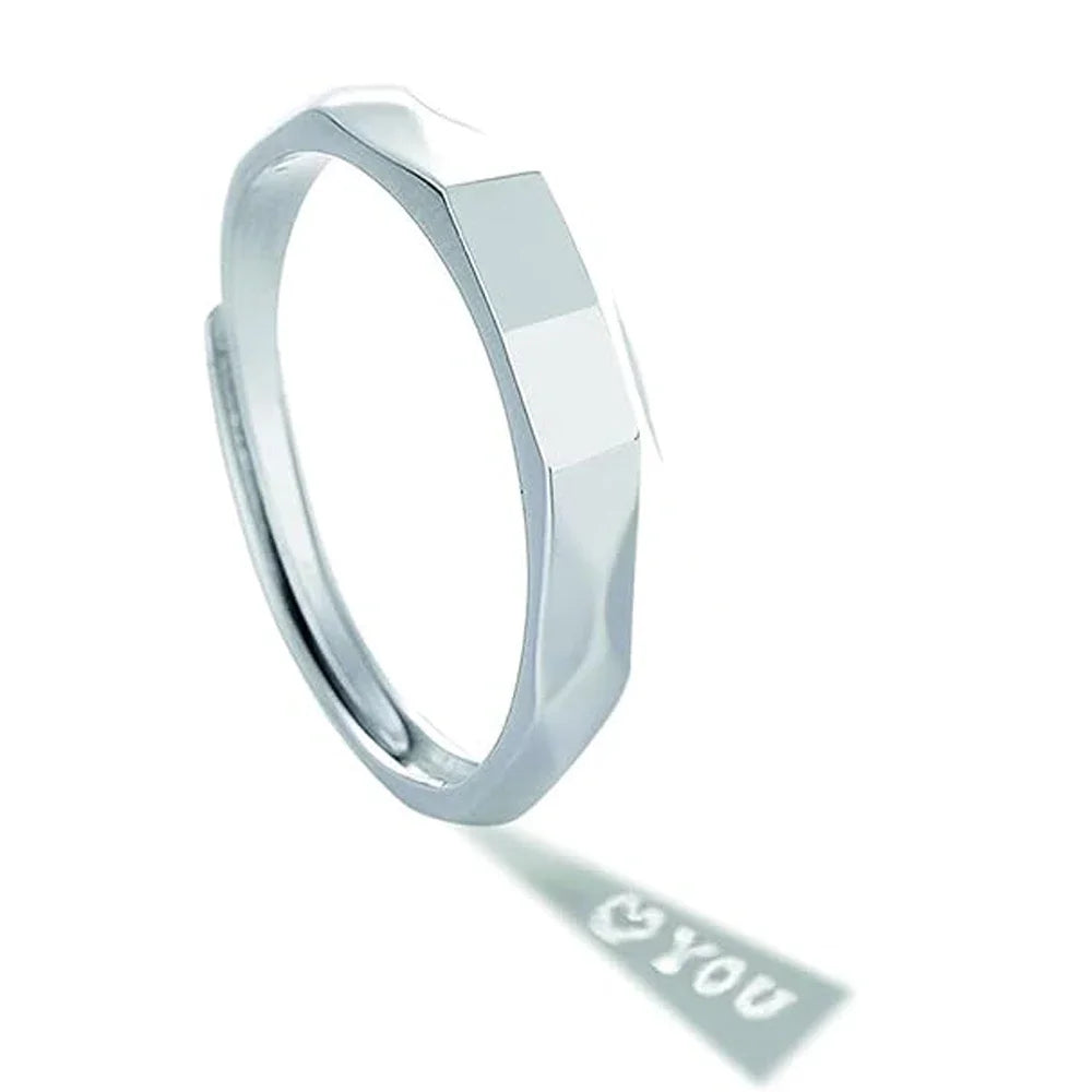 Adjustable Light Sculptured Couple Rings